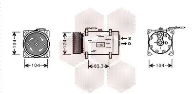 Handler.Part Compressor, air conditioning VAN WEZEL 4300K244 1