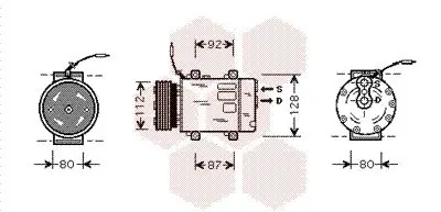 Handler.Part Compressor, air conditioning VAN WEZEL 4300K286 1