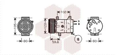 Handler.Part Compressor, air conditioning VAN WEZEL 4300K345 1