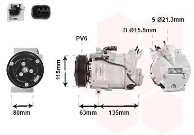 Handler.Part Compressor, air conditioning VAN WEZEL 4300K392 1