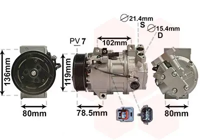 Handler.Part Compressor, air conditioning VAN WEZEL 4300K620 1