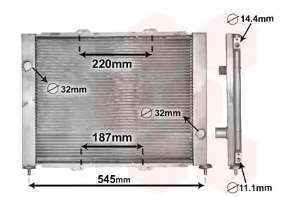 Handler.Part Radiator, engine cooling VAN WEZEL 4300M388 1