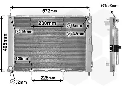 Handler.Part Radiator, engine cooling VAN WEZEL 4300M405 1