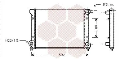 Handler.Part Radiator, engine cooling VAN WEZEL 49002027 1