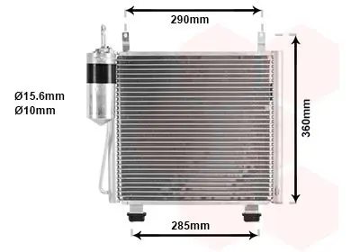 Handler.Part Condenser, air conditioning VAN WEZEL 52005060 1