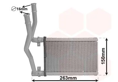 Handler.Part Heat exchanger, interior heating VAN WEZEL 52006146 1