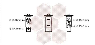 Handler.Part Expansion valve, air conditioning VAN WEZEL 53001070 1