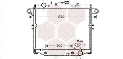 Handler.Part Radiator, engine cooling VAN WEZEL 53002378 1