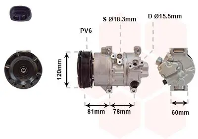 Handler.Part Compressor, air conditioning VAN WEZEL 5300K581 1