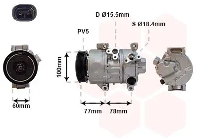 Handler.Part Compressor, air conditioning VAN WEZEL 5300K584 1