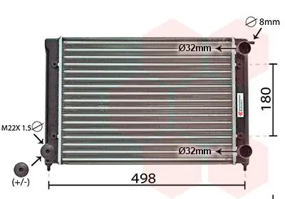 Handler.Part Radiator, engine cooling VAN WEZEL 58002040 1