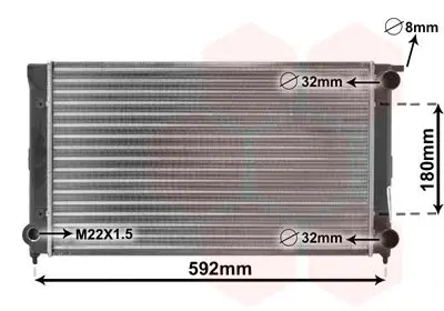 Handler.Part Radiator, engine cooling VAN WEZEL 58002045 1