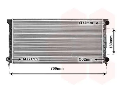 Handler.Part Radiator, engine cooling VAN WEZEL 58002072 1