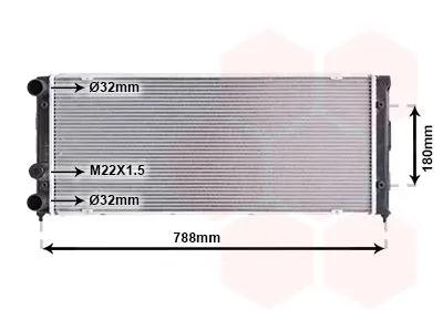 Handler.Part Radiator, engine cooling VAN WEZEL 58002079 1