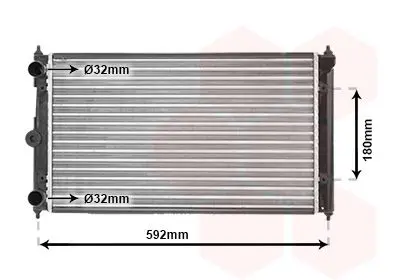 Handler.Part Radiator, engine cooling VAN WEZEL 58002095 1