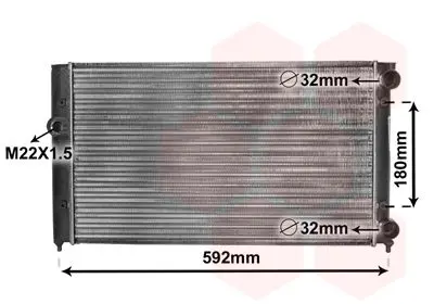 Handler.Part Radiator, engine cooling VAN WEZEL 58002099 1