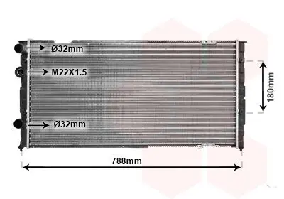 Handler.Part Radiator, engine cooling VAN WEZEL 58002103 1