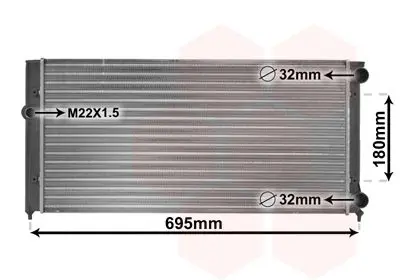 Handler.Part Radiator, engine cooling VAN WEZEL 58002109 1