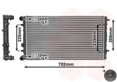 Handler.Part Radiator, engine cooling VAN WEZEL 58002174 1