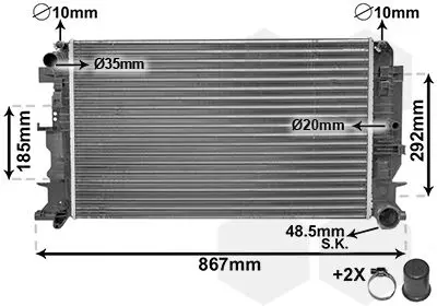 Handler.Part Radiator, engine cooling VAN WEZEL 58002271 1