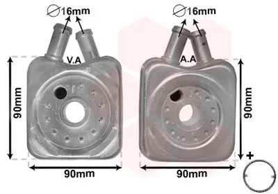 Handler.Part Oil cooler, engine oil VAN WEZEL 58003106 1