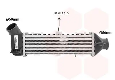 Handler.Part Intercooler, charger VAN WEZEL 58004136 1