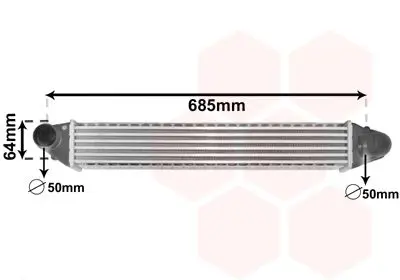 Handler.Part Intercooler, charger VAN WEZEL 58004248 1