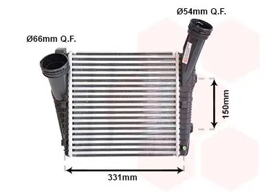 Handler.Part Intercooler, charger VAN WEZEL 58004263 1