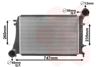 Handler.Part Intercooler, charger VAN WEZEL 58004268 1