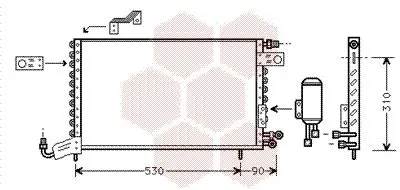 Handler.Part Condenser, air conditioning VAN WEZEL 58005142 1