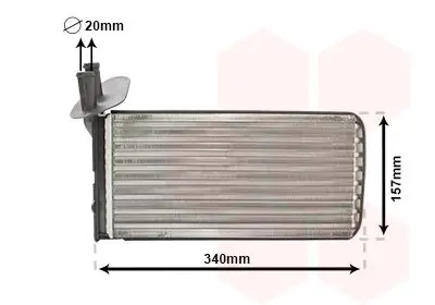 Handler.Part Heat exchanger, interior heating VAN WEZEL 58006097 1