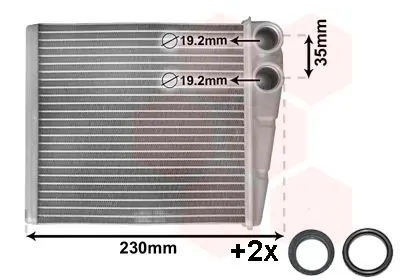 Handler.Part Heat exchanger, interior heating VAN WEZEL 58006229 1