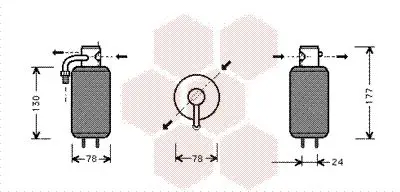 Handler.Part Dryer, air conditioning VAN WEZEL 5800D051 1