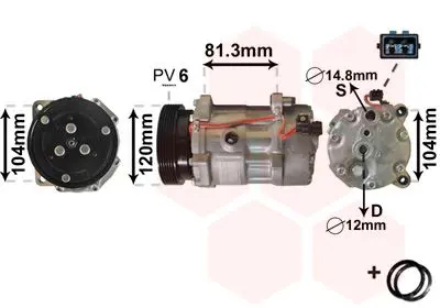 Handler.Part Compressor, air conditioning VAN WEZEL 5800K172 1