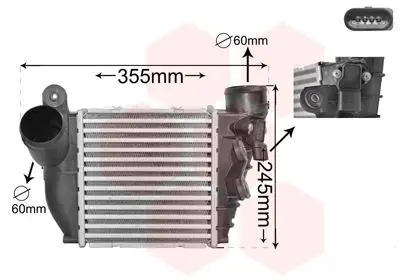 Handler.Part Intercooler, charger VAN WEZEL 58014200 1