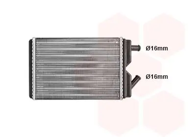 Handler.Part Heat exchanger, interior heating VAN WEZEL 59006041 1