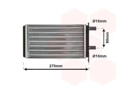 Handler.Part Heat exchanger, interior heating VAN WEZEL 73006064 1