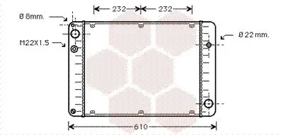 Handler.Part Radiator, engine cooling VAN WEZEL 74002006 1