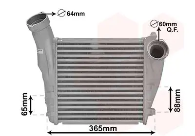 Handler.Part Intercooler, charger VAN WEZEL 74004056 1