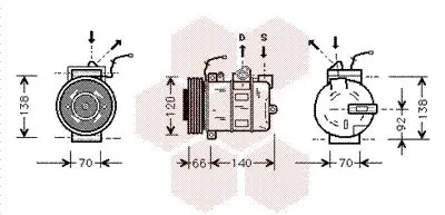 Handler.Part Compressor, air conditioning VAN WEZEL 7400K040 1