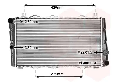 Handler.Part Radiator, engine cooling VAN WEZEL 76002009 1