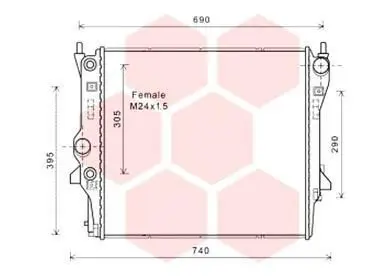 Handler.Part Radiator, engine cooling VAN WEZEL 77002053 1