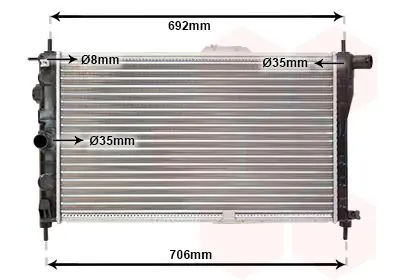 Handler.Part Radiator, engine cooling VAN WEZEL 81002001 1