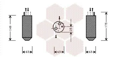 Handler.Part Dryer, air conditioning VAN WEZEL 8100D029 1