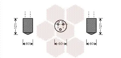 Handler.Part Dryer, air conditioning VAN WEZEL 8100D043 1