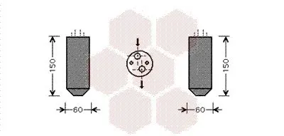 Handler.Part Dryer, air conditioning VAN WEZEL 8100D078 1