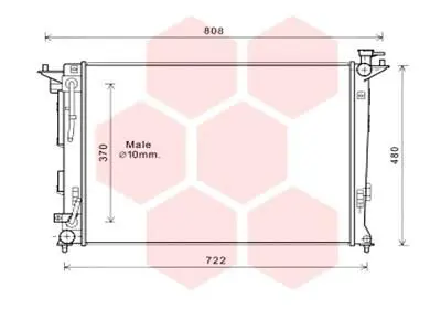 Handler.Part Radiator, engine cooling VAN WEZEL 82002283 1