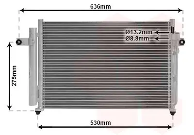 Handler.Part Condenser, air conditioning VAN WEZEL 82005090 1