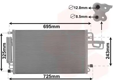 Handler.Part Condenser, air conditioning VAN WEZEL 82005156 1