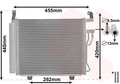 Handler.Part Condenser, air conditioning VAN WEZEL 82005241 1